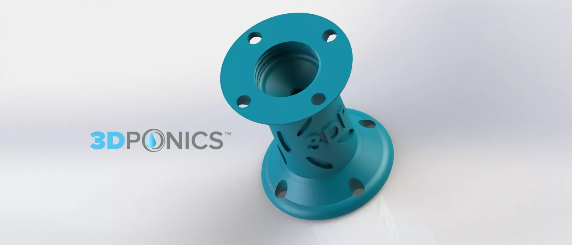 Large Bottle Connector - 3Dponics Open-Source Gardening Free 3D print model_0