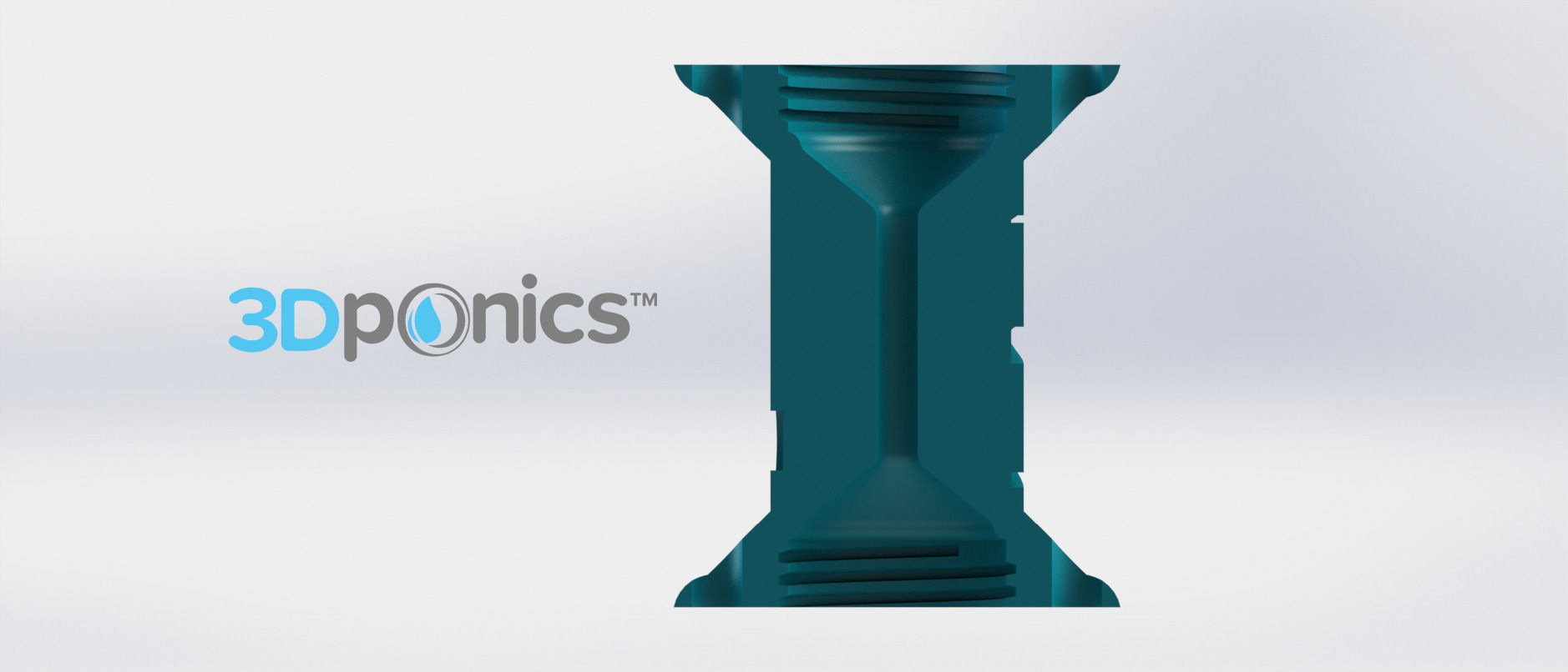 Large Bottle Connector - 3Dponics Open-Source Gardening Free 3D print model_3