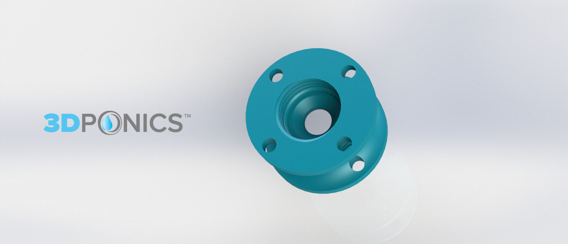 Small Bottle Connector - 3Dponics Open-Source Gardening Free 3D print model_2