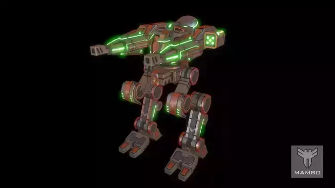 Sci-Fi Robot -  Mambo Low-poly 3D model