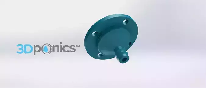 3-Hole Drip Nozzle 3-8 Inch - 3Dponics Drip Hydroponics Free 3D print model