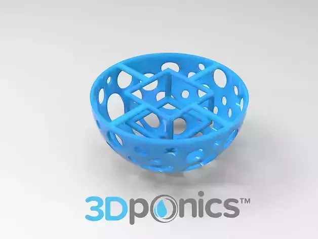 Grow Media Basket V1 - 3Dponics Drip Hydroponics Free 3D print model