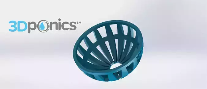 Grow Media Basket V2 - 3Dponics Drip Hydroponics Free 3D print model