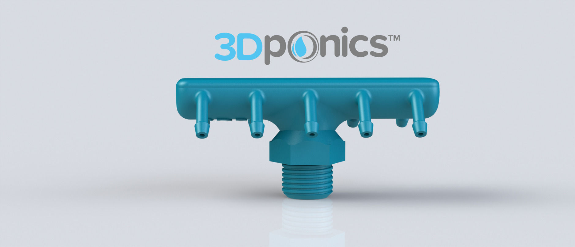 Pump Connector - 3Dponics Drip Hydroponics Free 3D print model_1