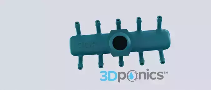 Pump Connector - 3Dponics Drip Hydroponics Free 3D print model