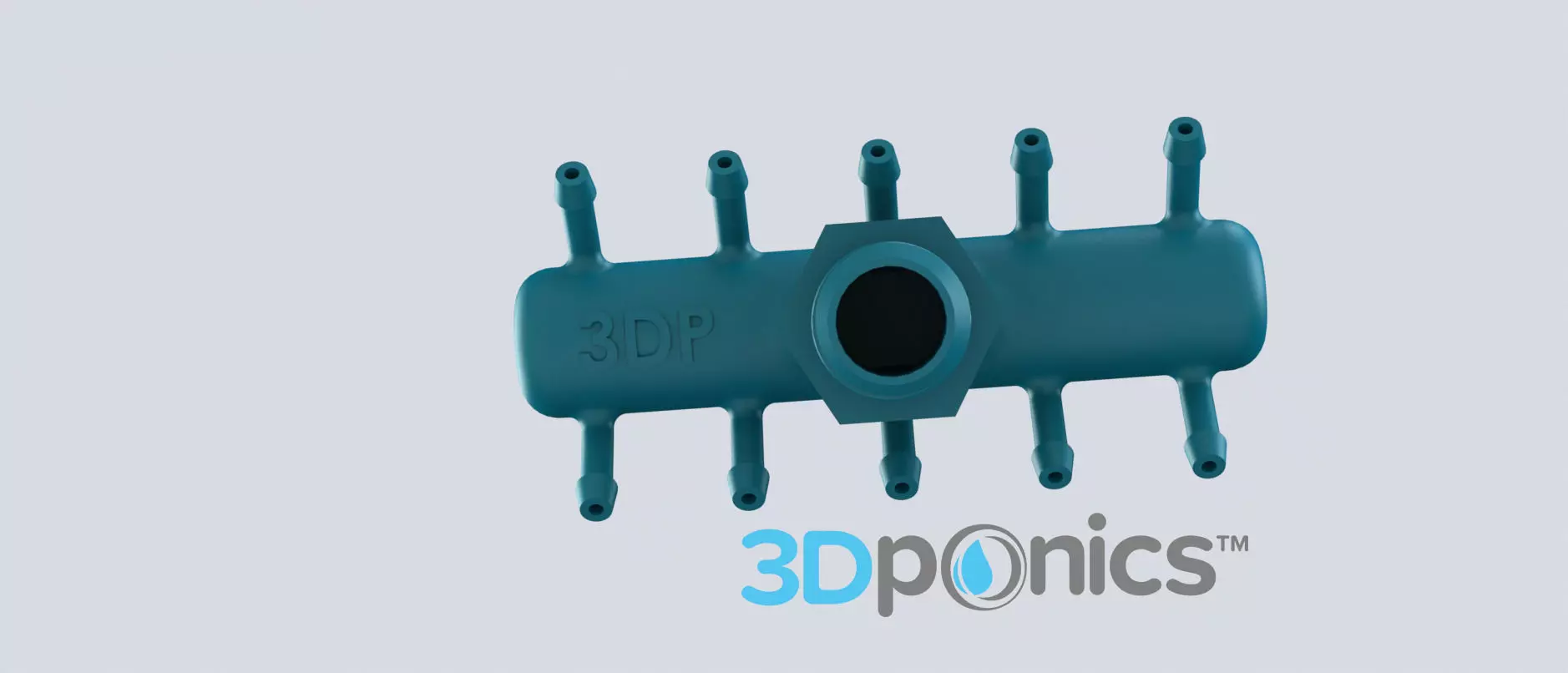 Pump Connector - 3Dponics Drip Hydroponics Free 3D print model_0