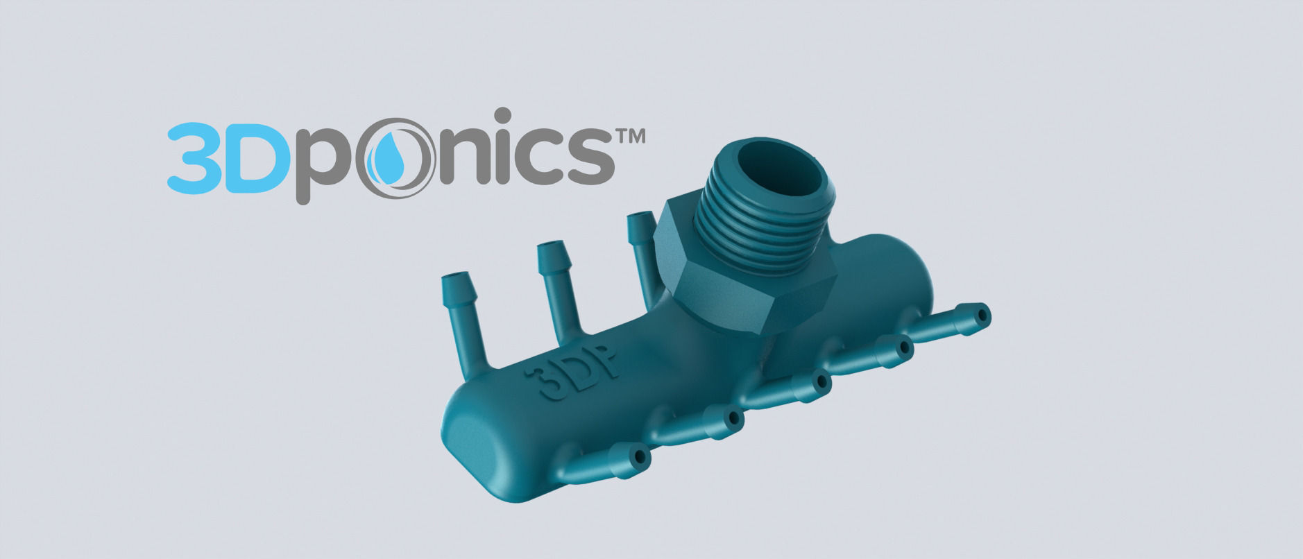 Pump Connector - 3Dponics Drip Hydroponics Free 3D print model_3