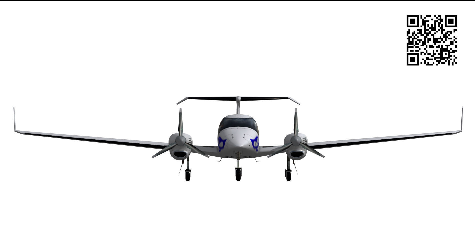 Diamond DA-42 Low-poly 3D model_1