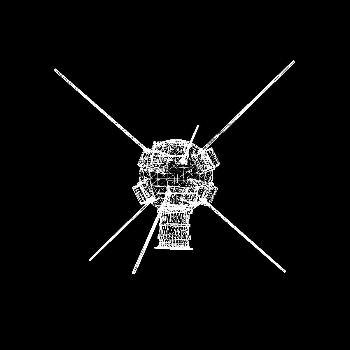 Vanguard I Satellite 3D model_8