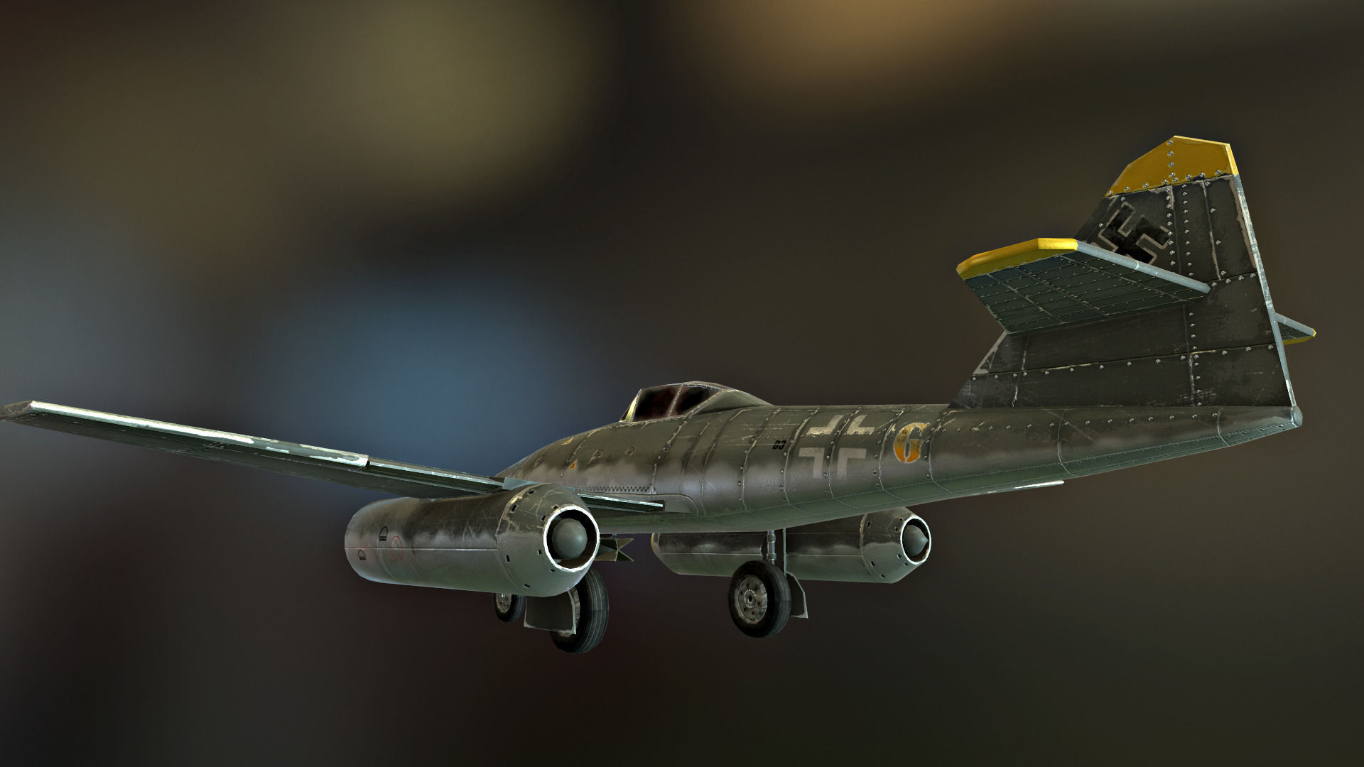 World War II Aircraft Low-poly 3D model_1