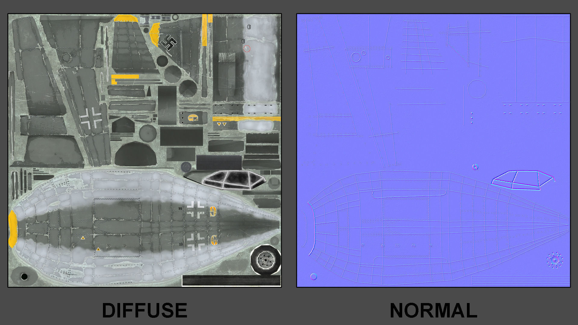 World War II Aircraft Low-poly 3D model_5