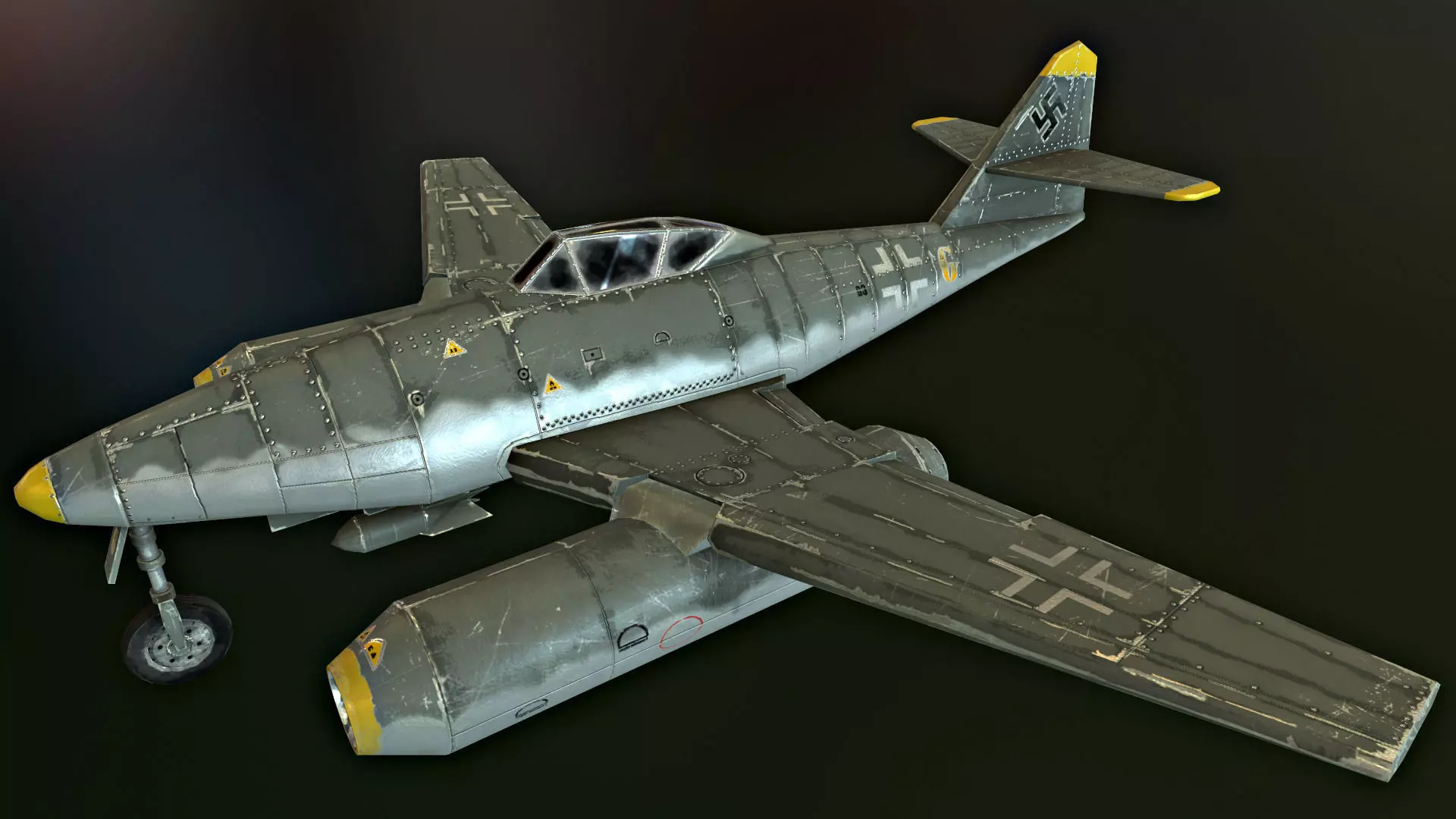 World War II Aircraft Low-poly 3D model_0