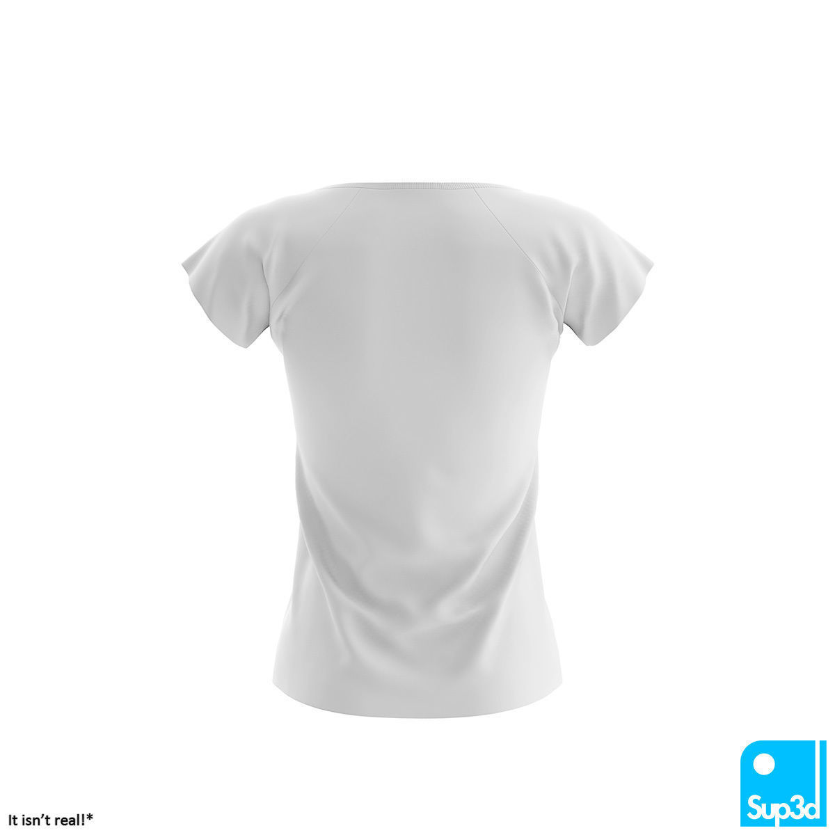 Women V-Neck Shirt 3D model_3