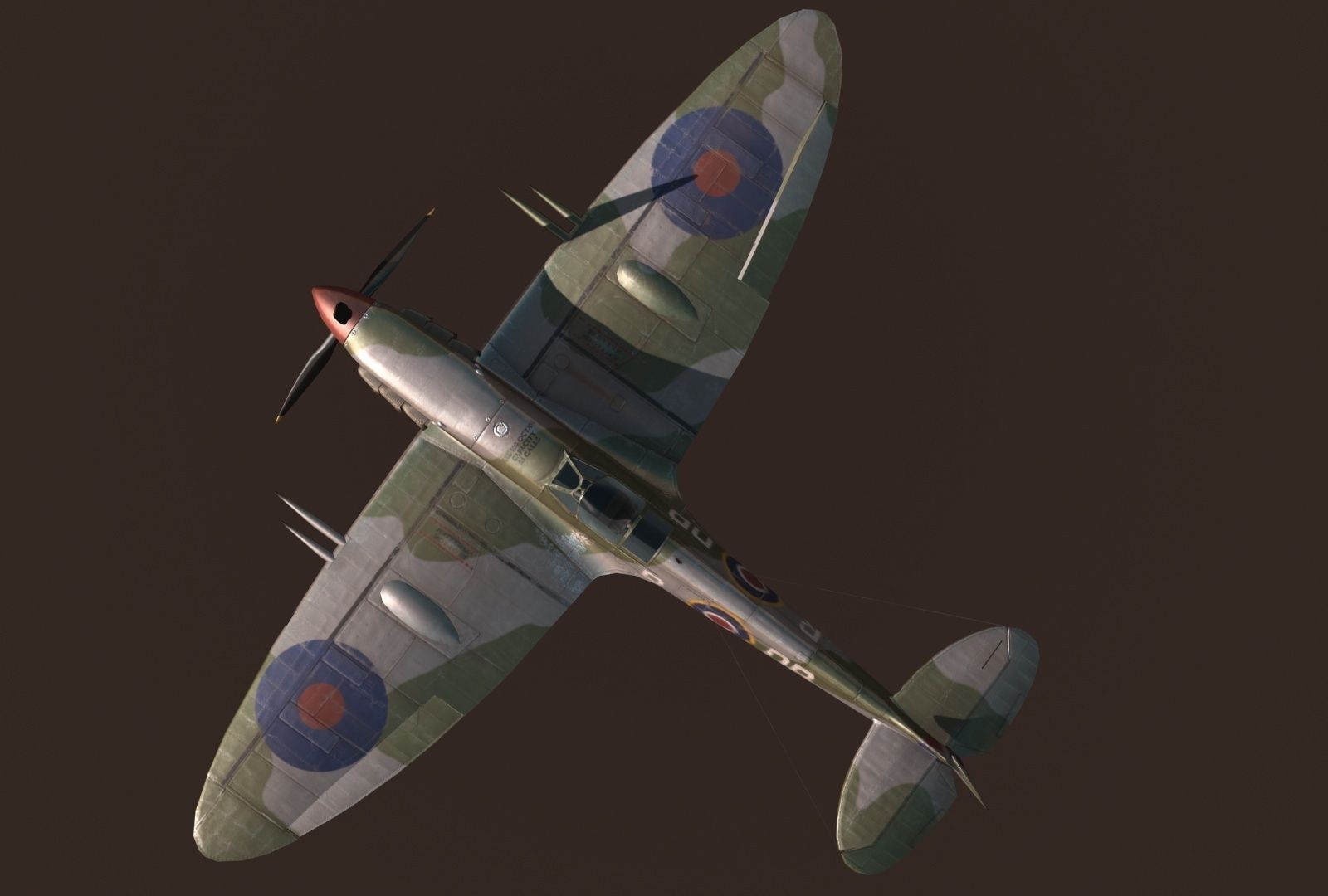 Supermarine Spitfire VB Low-poly 3D model_6