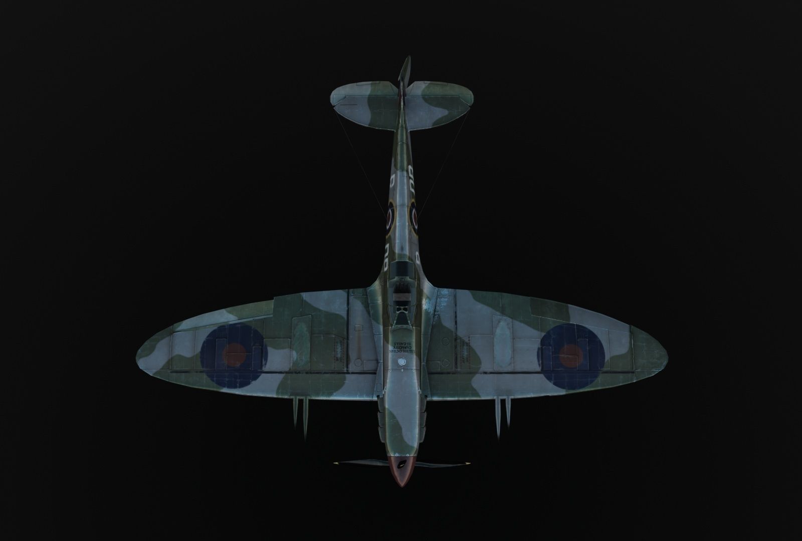 Supermarine Spitfire VB Low-poly 3D model_3