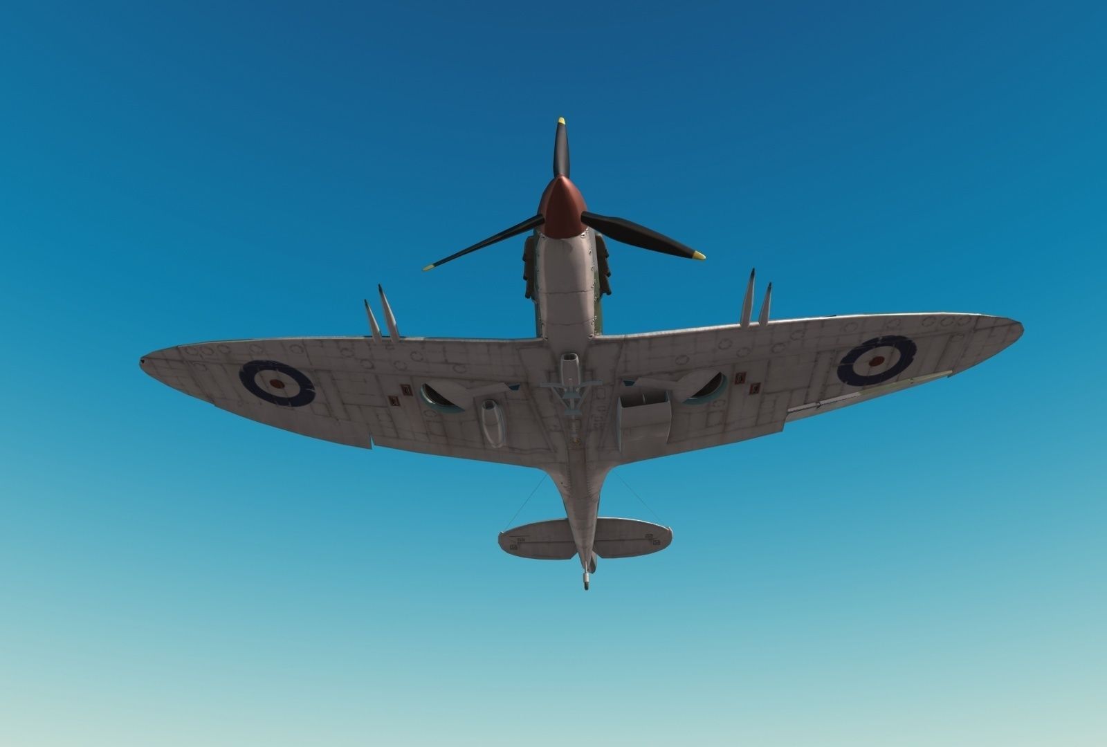 Supermarine Spitfire VB Low-poly 3D model_8