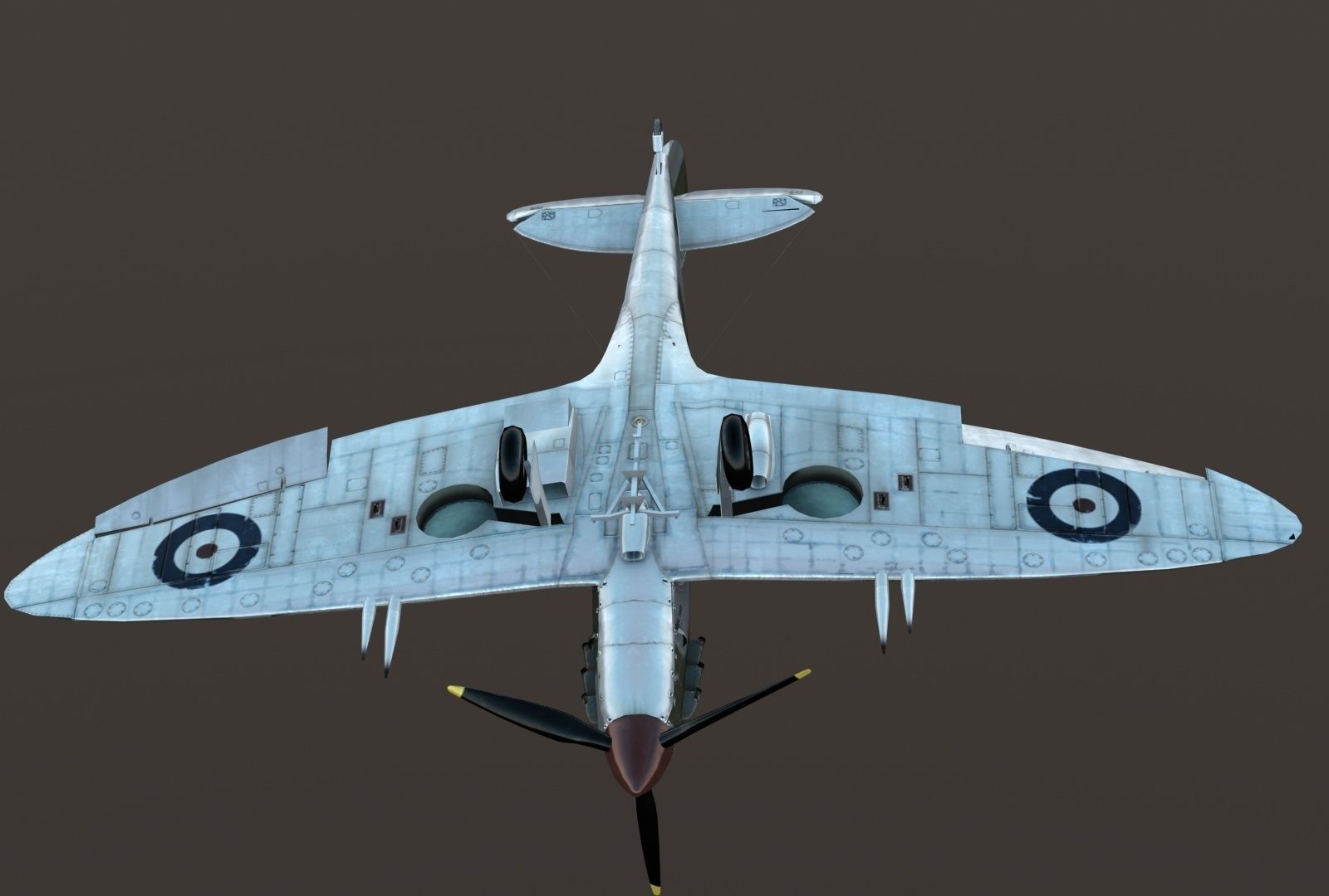 Supermarine Spitfire VB Low-poly 3D model_9