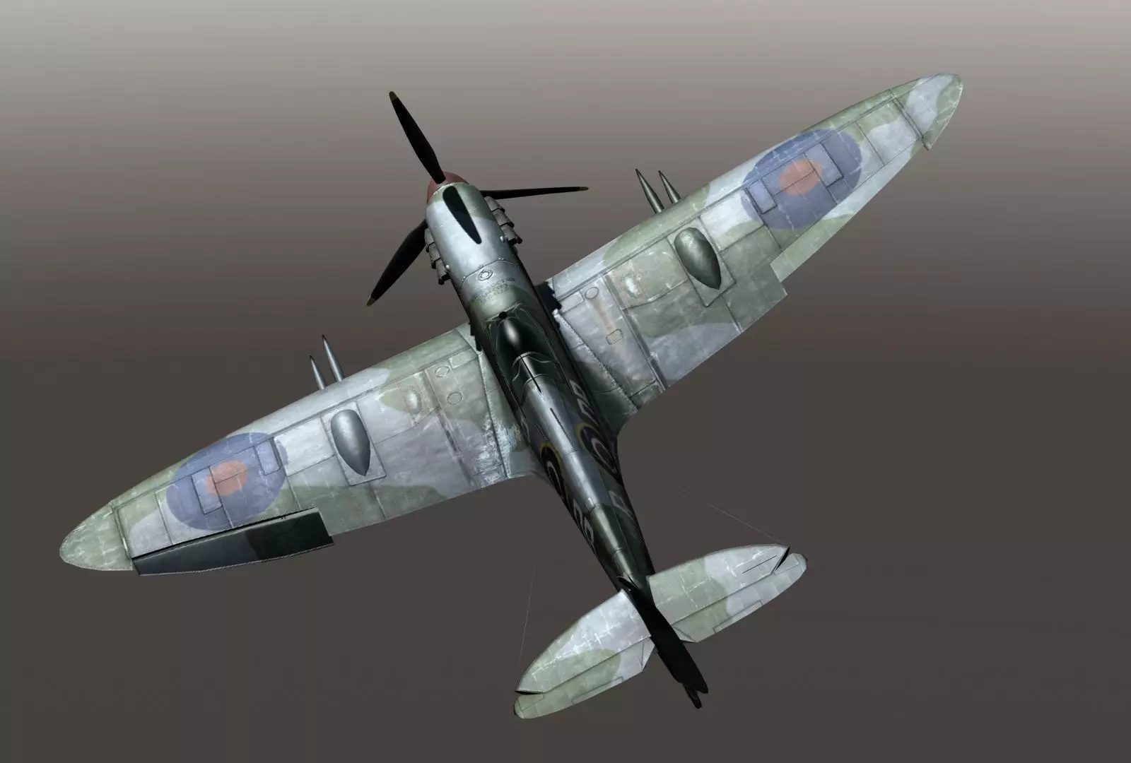 Supermarine Spitfire VB Low-poly 3D model_0