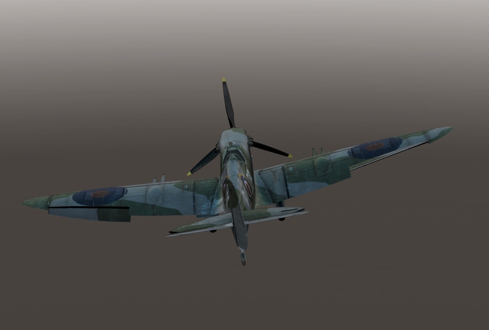Supermarine Spitfire VB Low-poly 3D model_1
