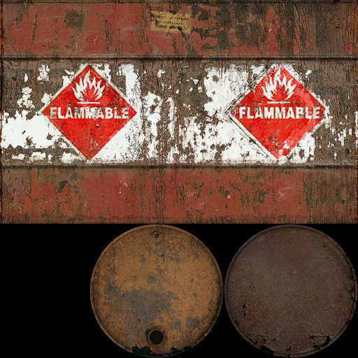 Oil Drum Free low-poly 3D model_1