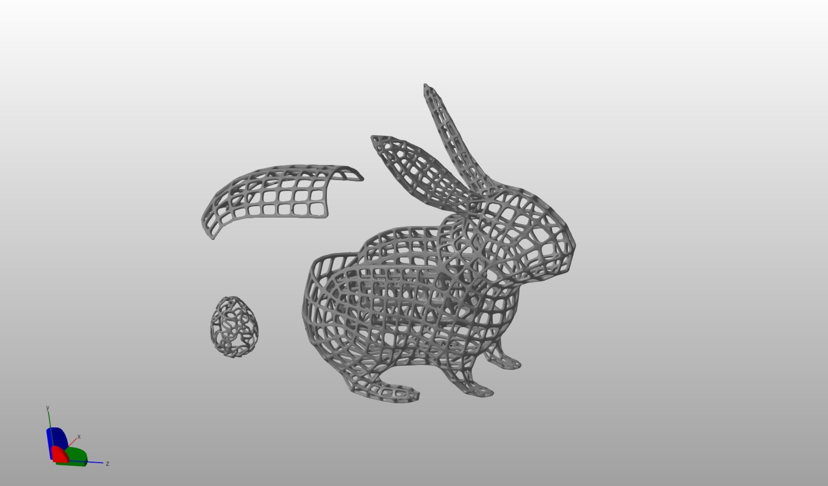 Vase Easter Rabbit  Voronoi 3D print model 3D print model_7