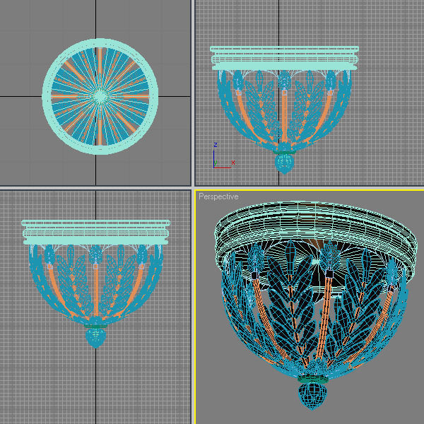 Beautiful Celling Light  3D model_4