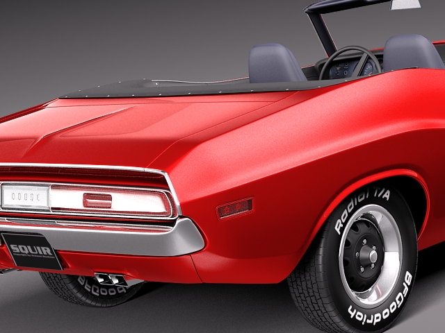 Dodge Challenger 1970 Convertible 3D model_3