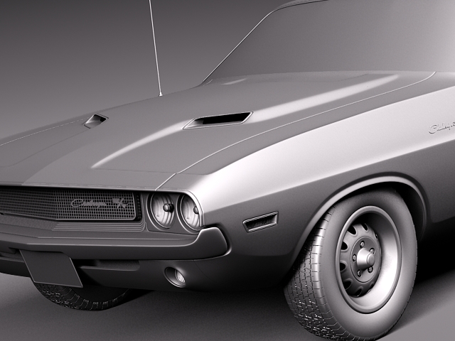 Dodge Challenger 1970 Convertible 3D model_10