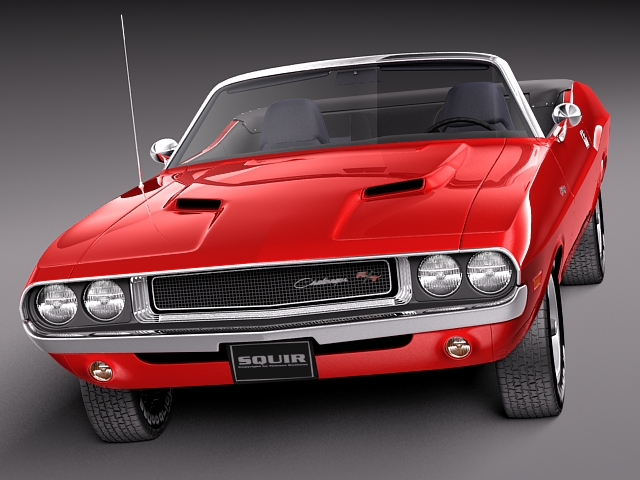 Dodge Challenger 1970 Convertible 3D model_1