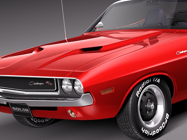 Dodge Challenger 1970 Convertible 3D model_2