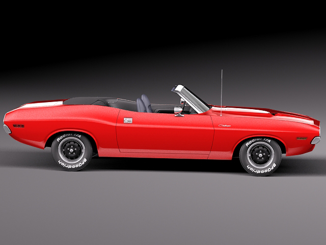 Dodge Challenger 1970 Convertible 3D model_6