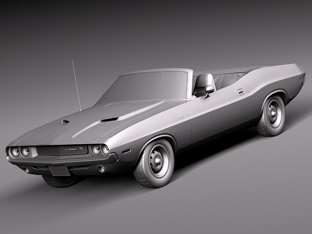 Dodge Challenger 1970 Convertible 3D model_9