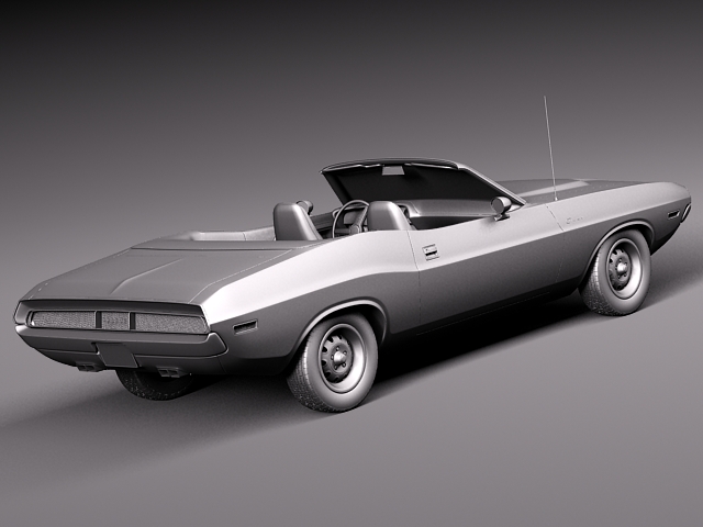 Dodge Challenger 1970 Convertible 3D model_12