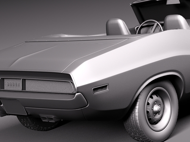 Dodge Challenger 1970 Convertible 3D model_11
