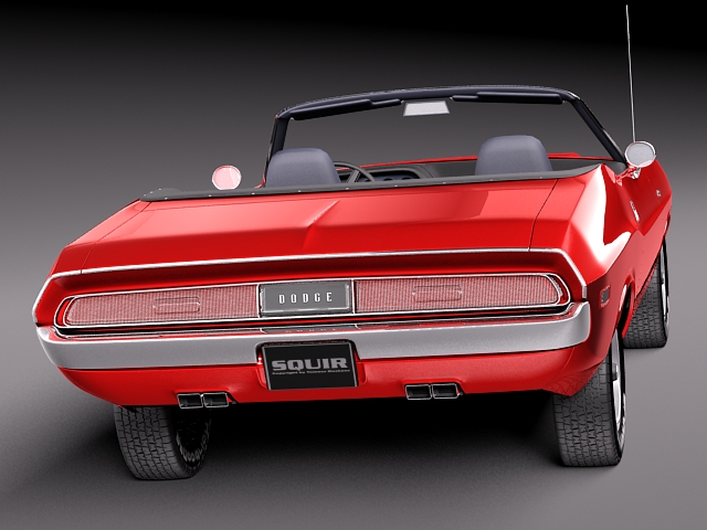 Dodge Challenger 1970 Convertible 3D model_5