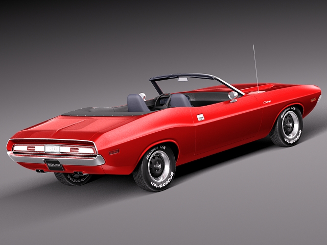 Dodge Challenger 1970 Convertible 3D model_4