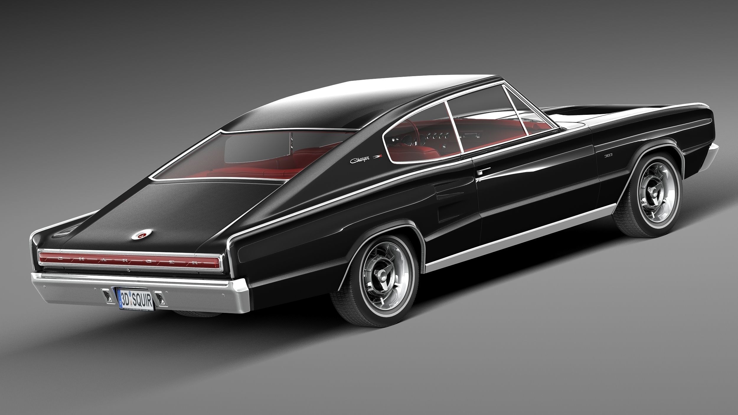 Dodge Charger 1966 3D model_4