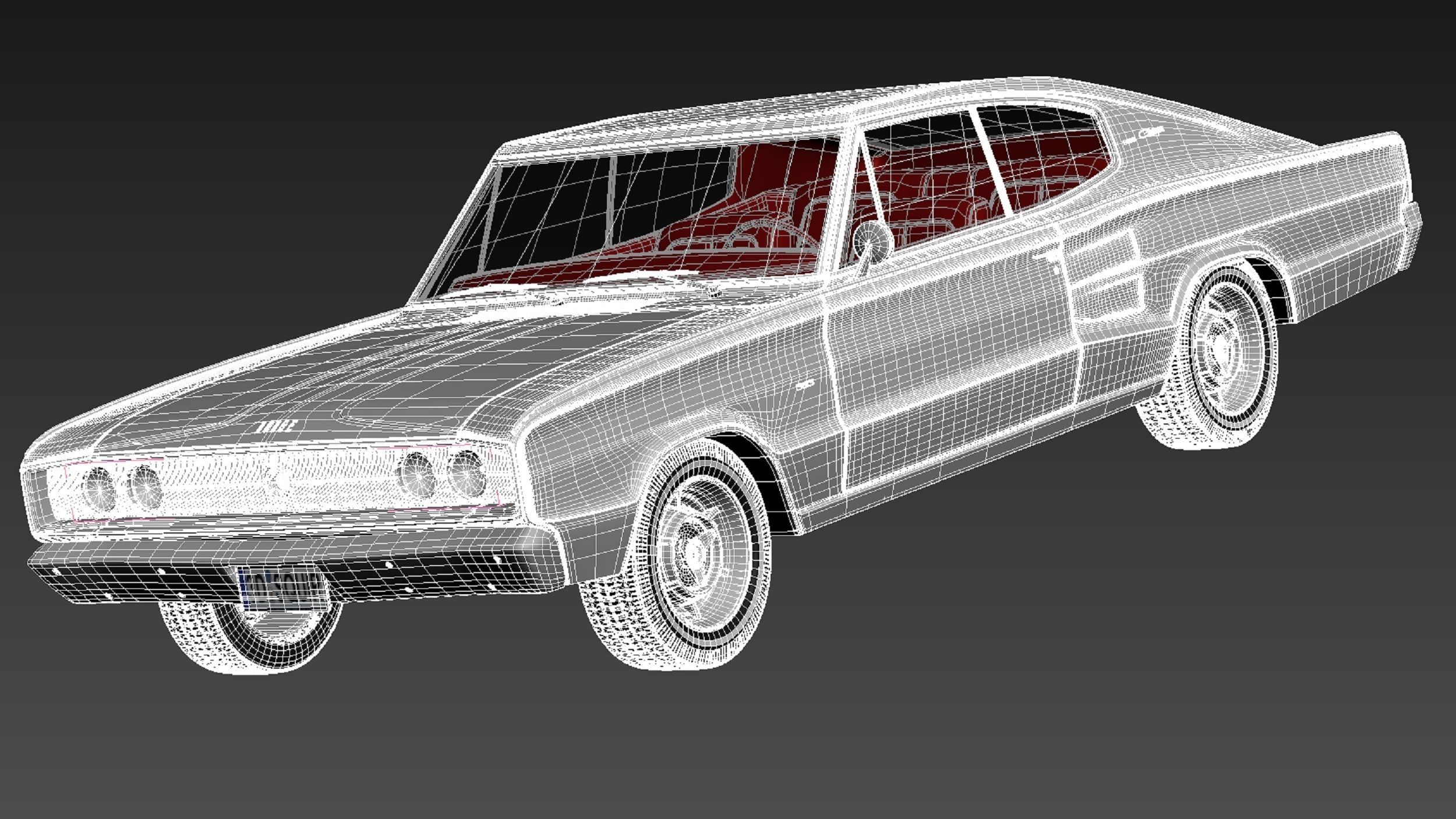 Dodge Charger 1966 3D model_17