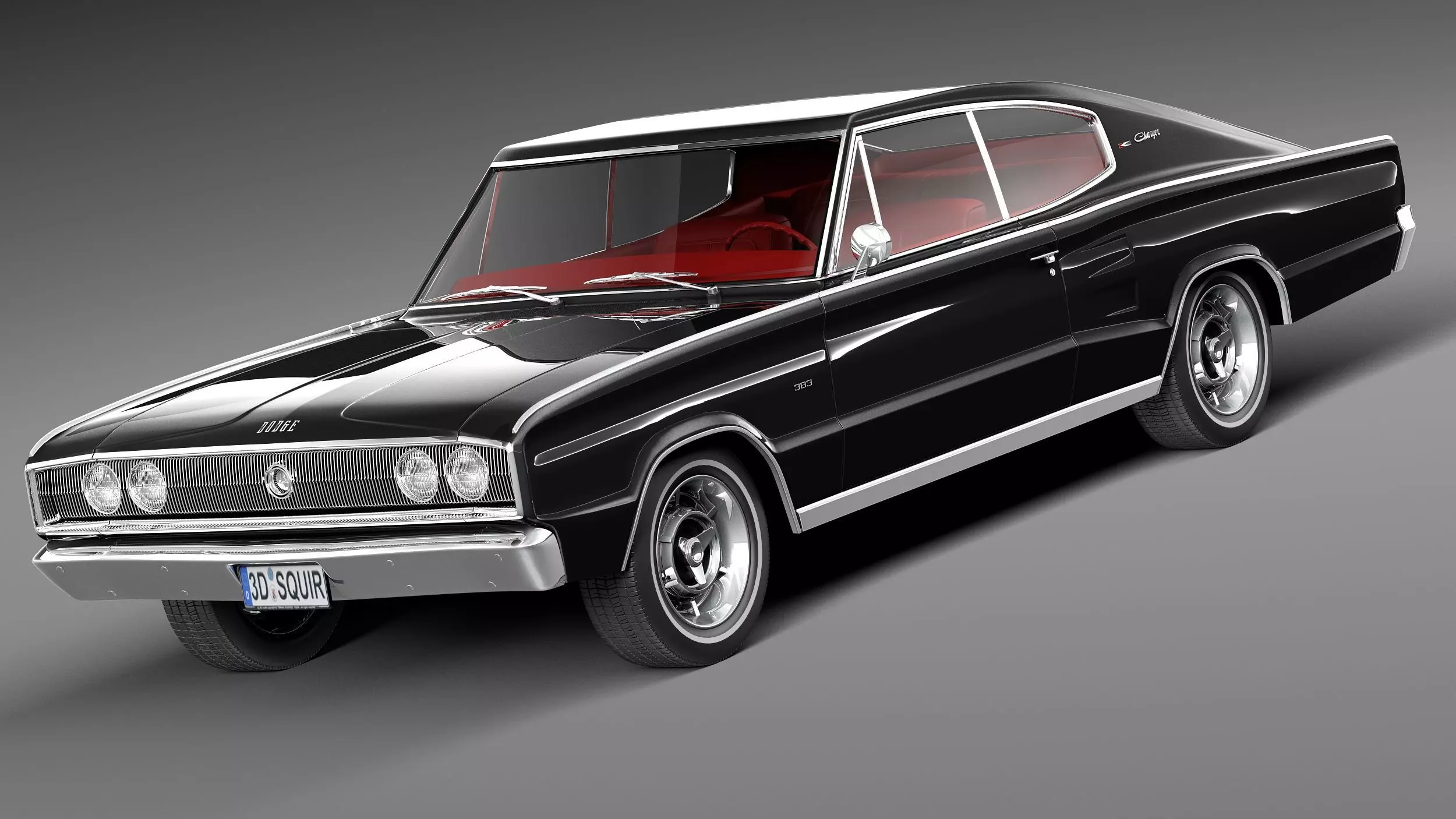 Dodge Charger 1966 3D model_0