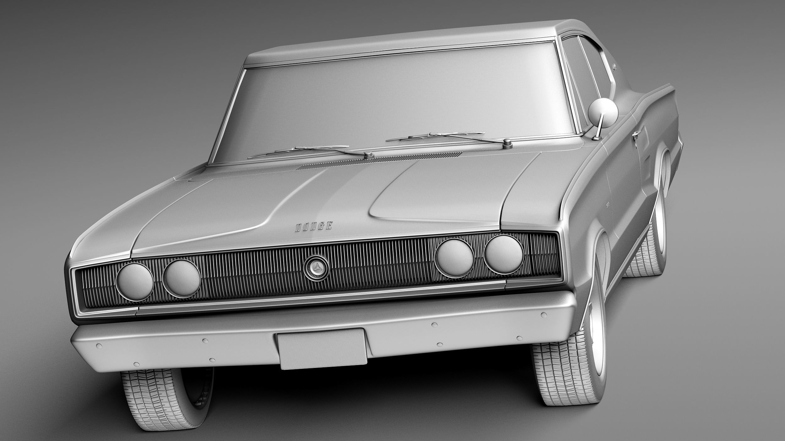 Dodge Charger 1966 3D model_9