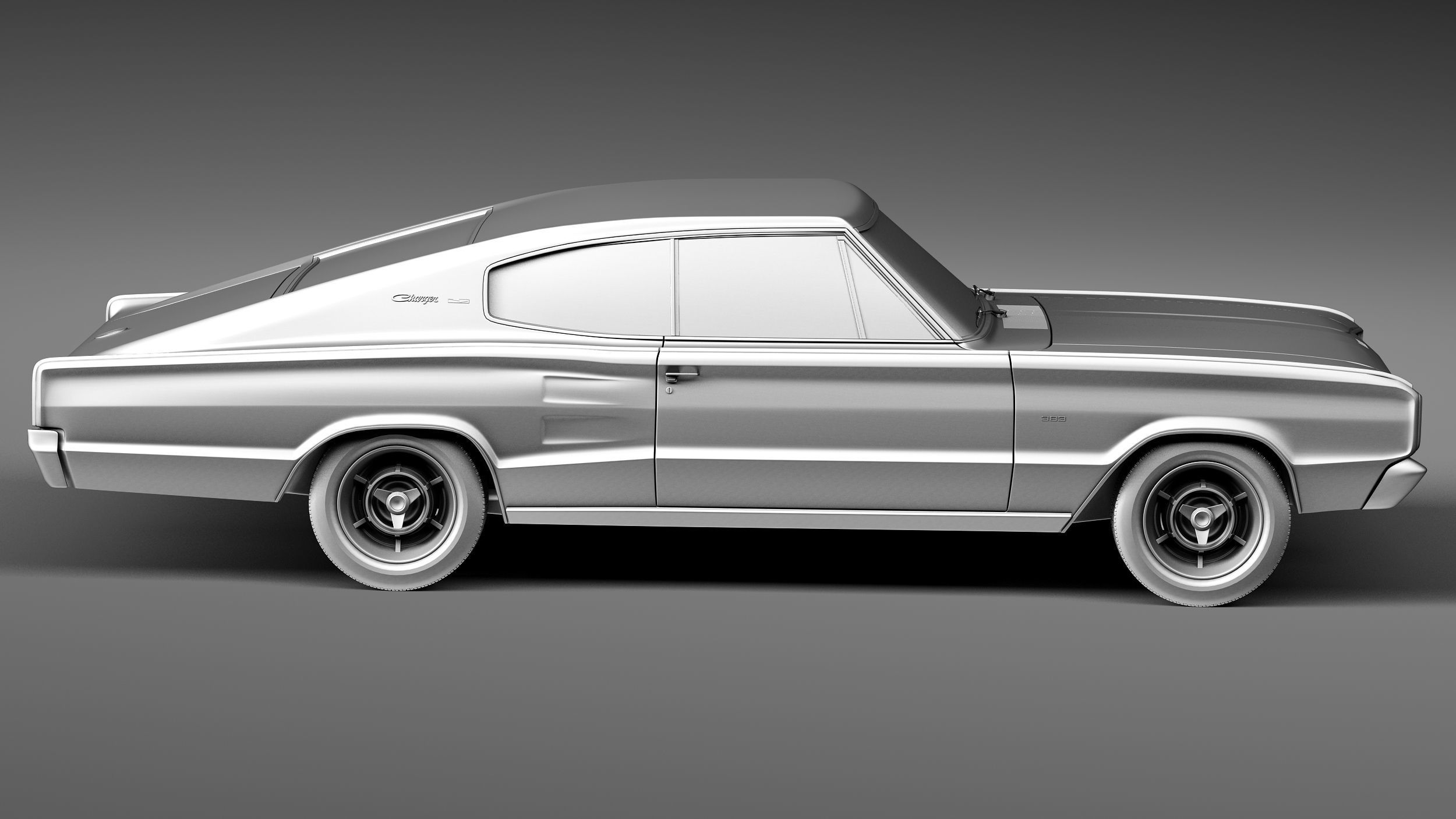 Dodge Charger 1966 3D model_14