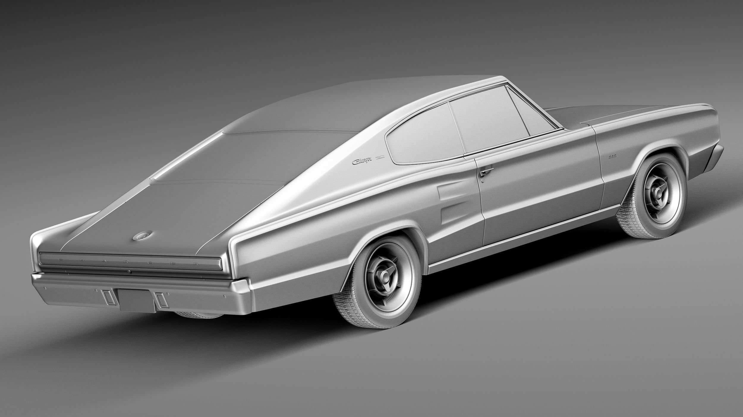 Dodge Charger 1966 3D model_12