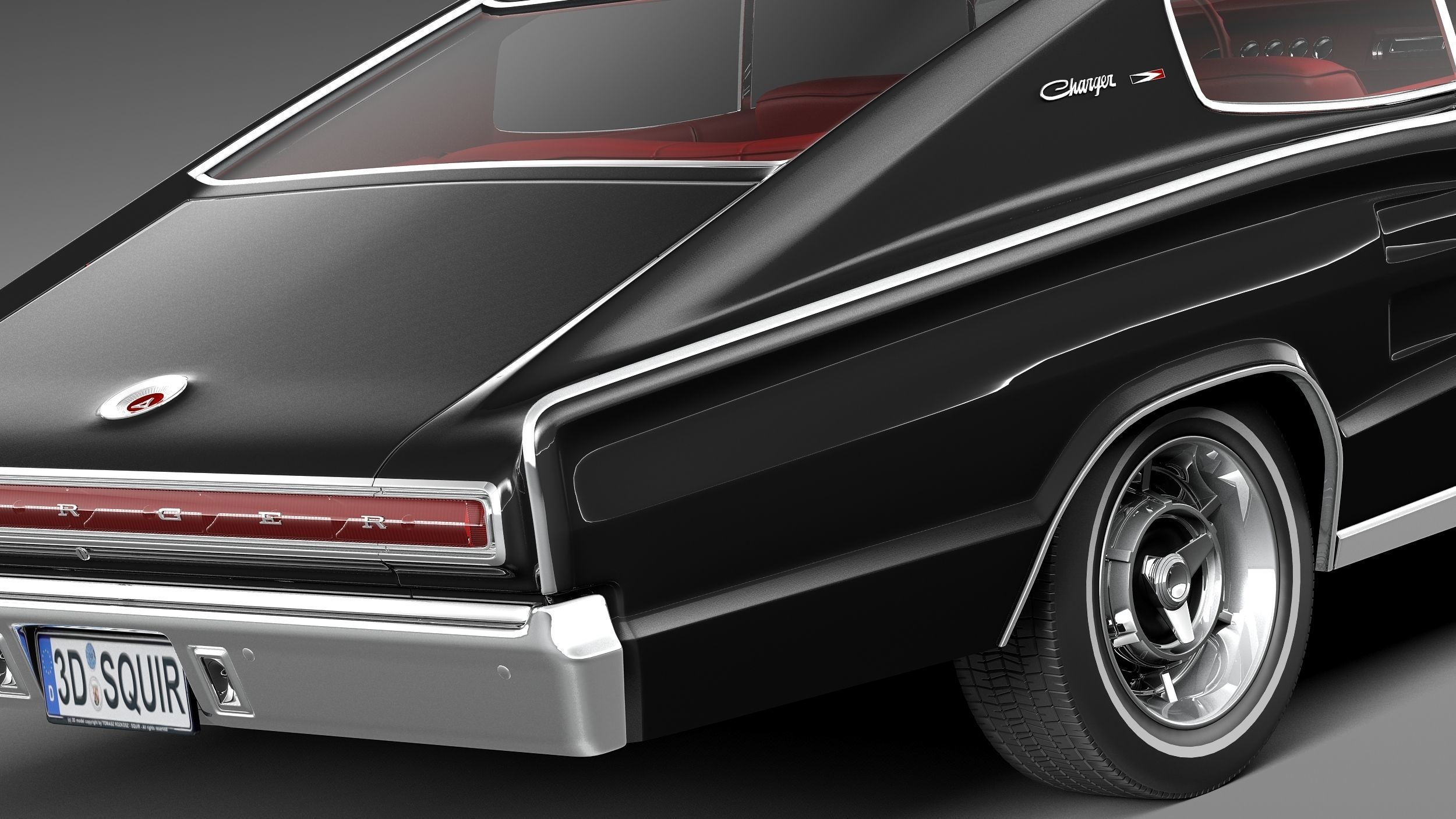 Dodge Charger 1966 3D model_3