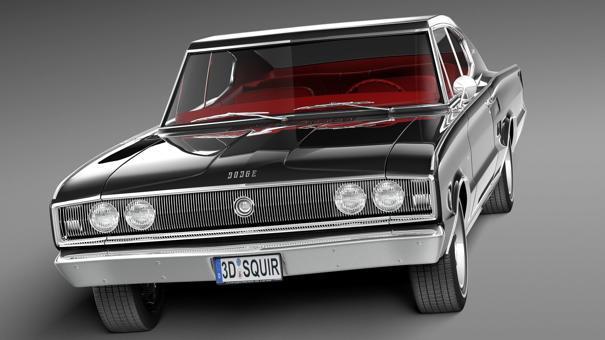 Dodge Charger 1966 3D model_1