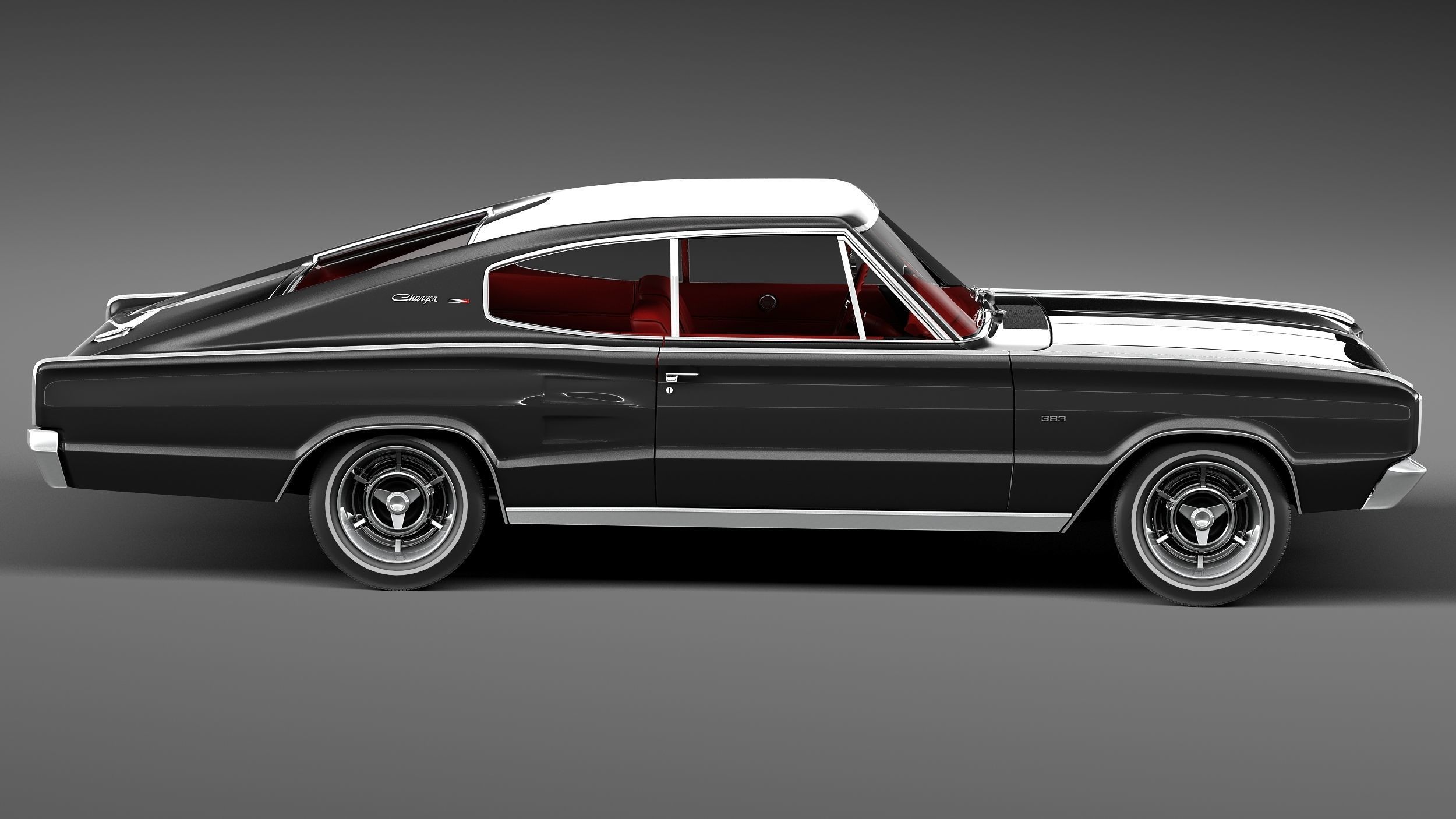 Dodge Charger 1966 3D model_6
