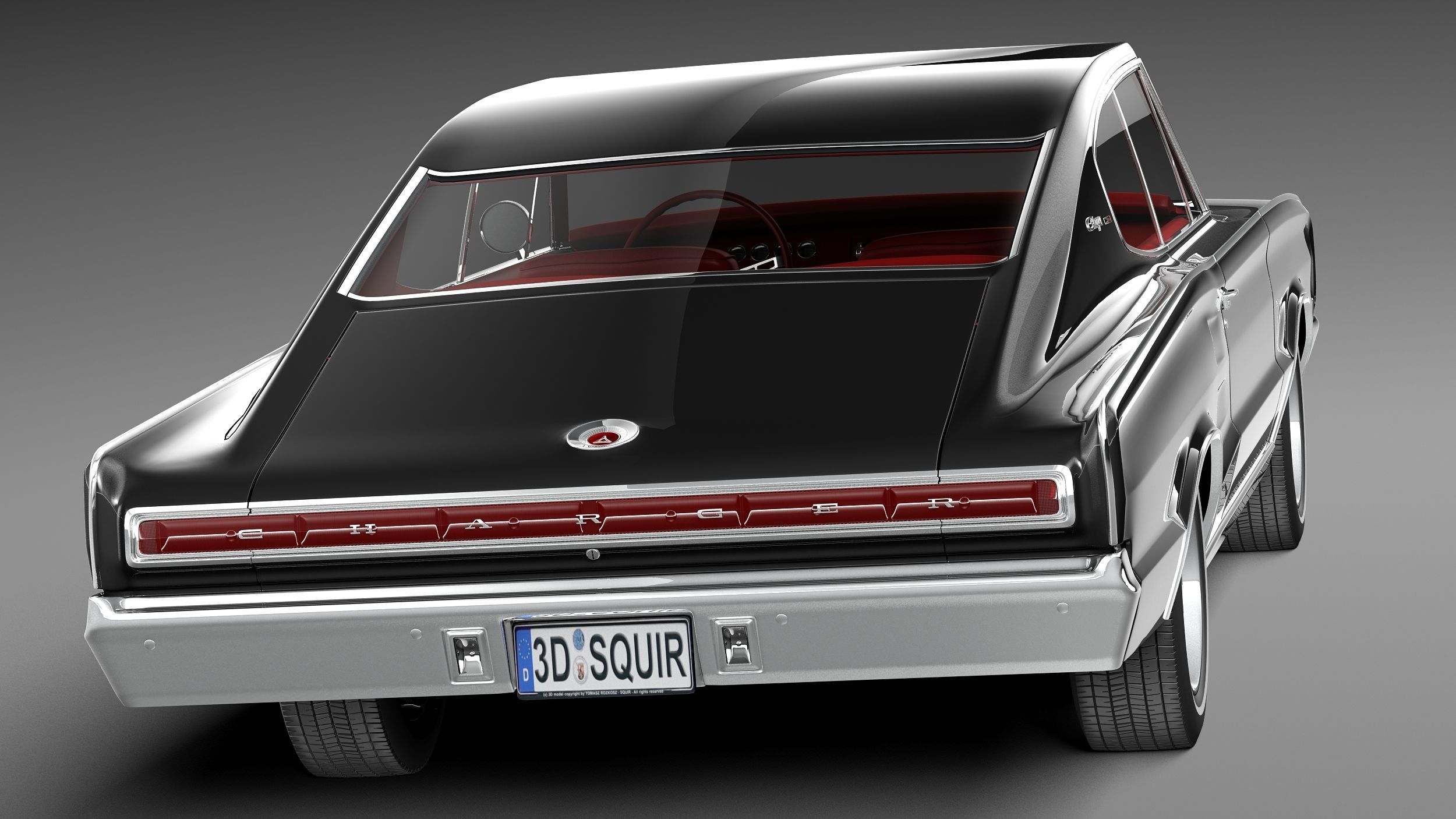 Dodge Charger 1966 3D model_5