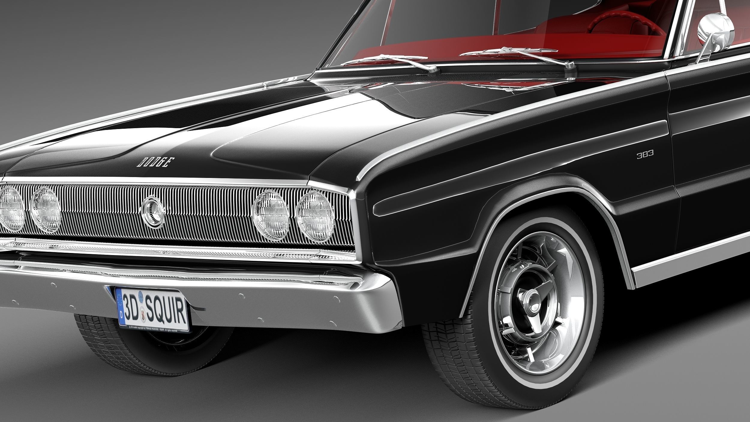 Dodge Charger 1966 3D model_2