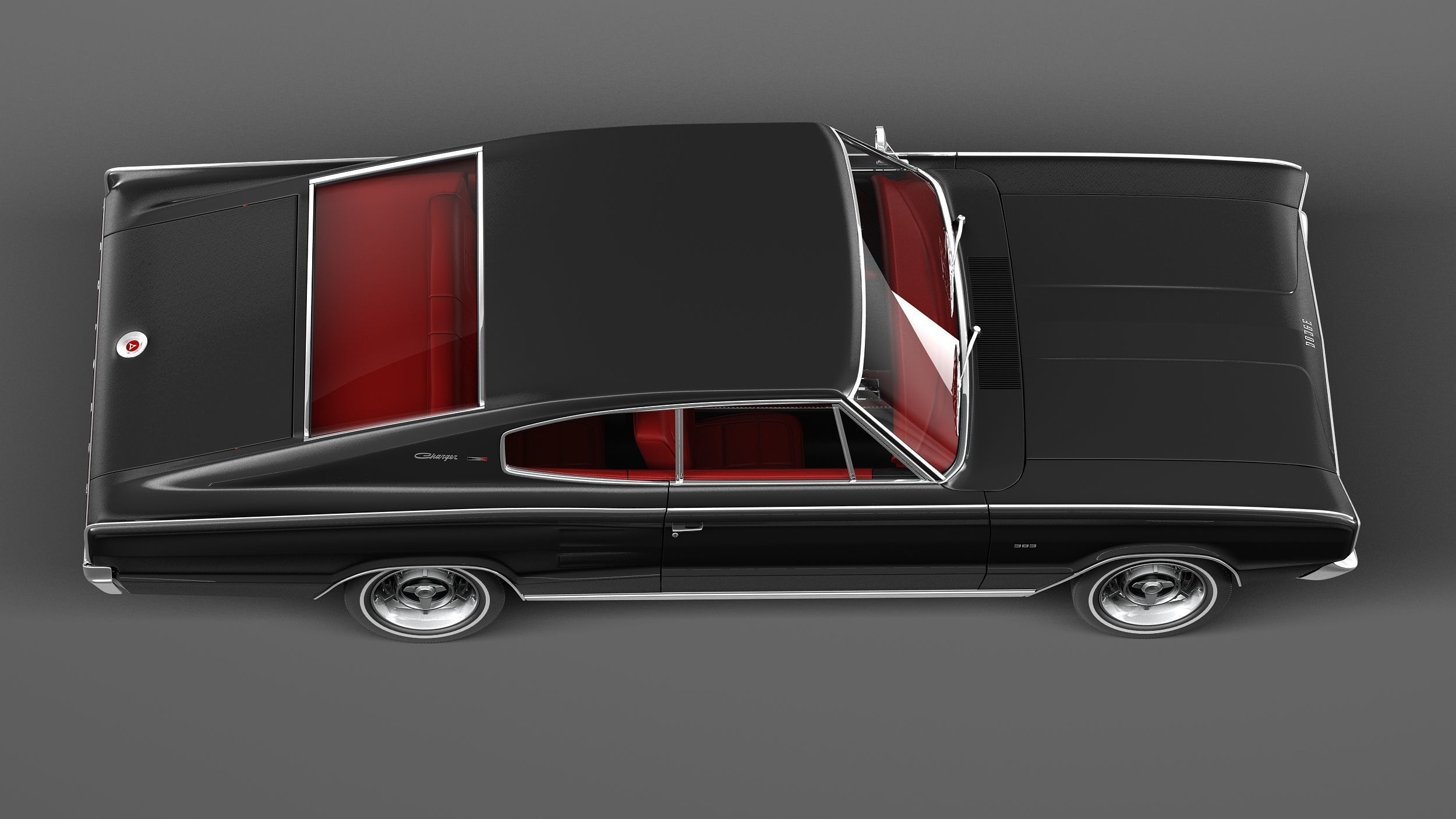 Dodge Charger 1966 3D model_7