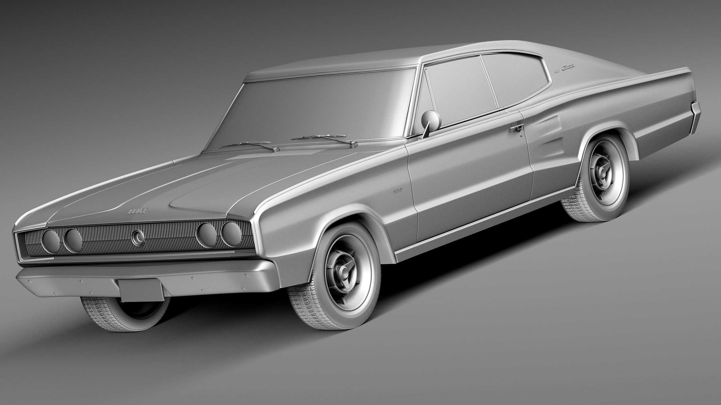 Dodge Charger 1966 3D model_8
