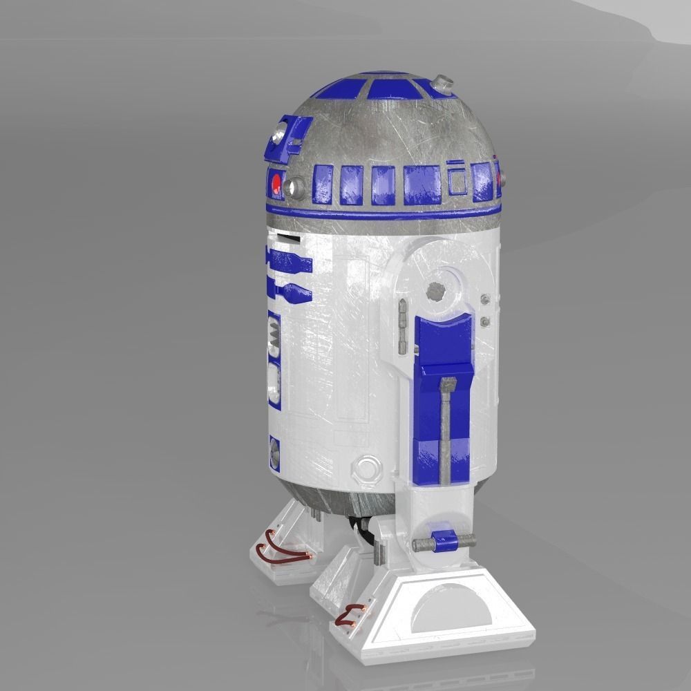 r2d2 robot 3D model_2